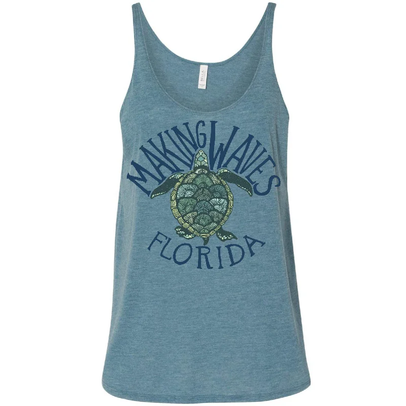 Sea Turtle Florida Flowy Tank coral tank top