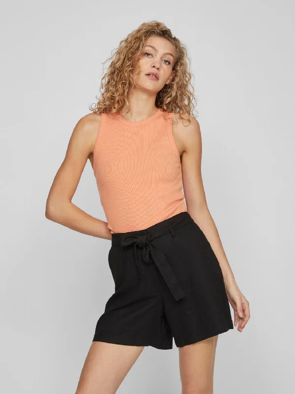 VISONA Tank Top - Shell Coral cutout tank top