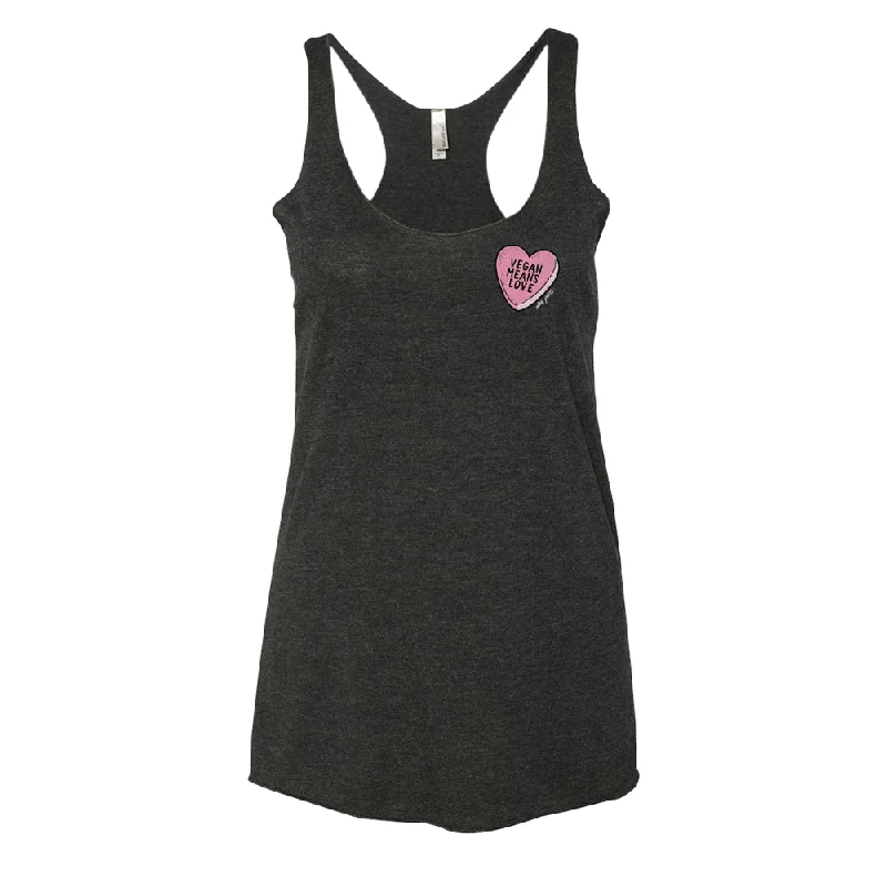 Vegan Means Love (Candy) Tank Top adorable tank top