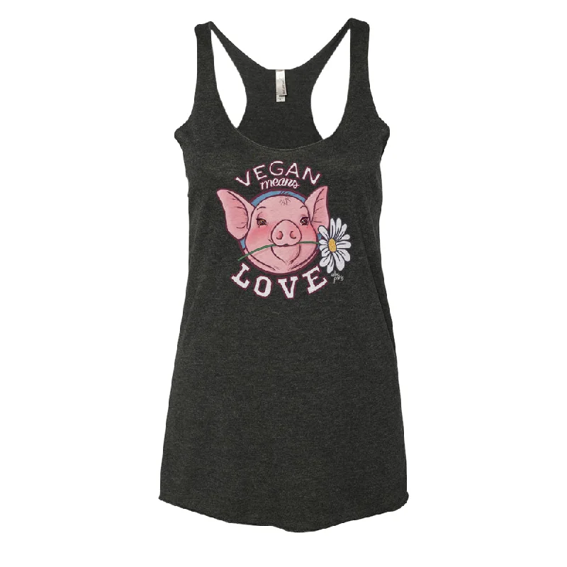 Vegan Means Love Tank Top sequin tank top