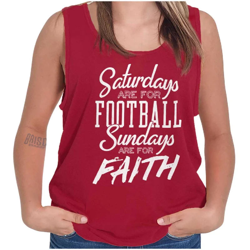 Weekend Football & Faith Tank Top gym tank top