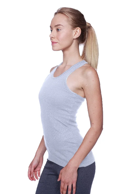 Women's All-American Racerback Tank Top (Heather Grey) metallic tank top