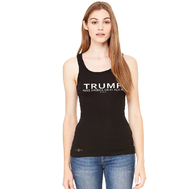 Zexpa Apparel™ Donald Trump Make America Great Again Campaign Classic White Design Women's Tank Top Elections Sleeveless sage tank top