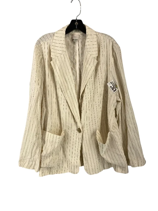 Blazer By A New Day In Tan, Size: 1x Women's Party Jacket