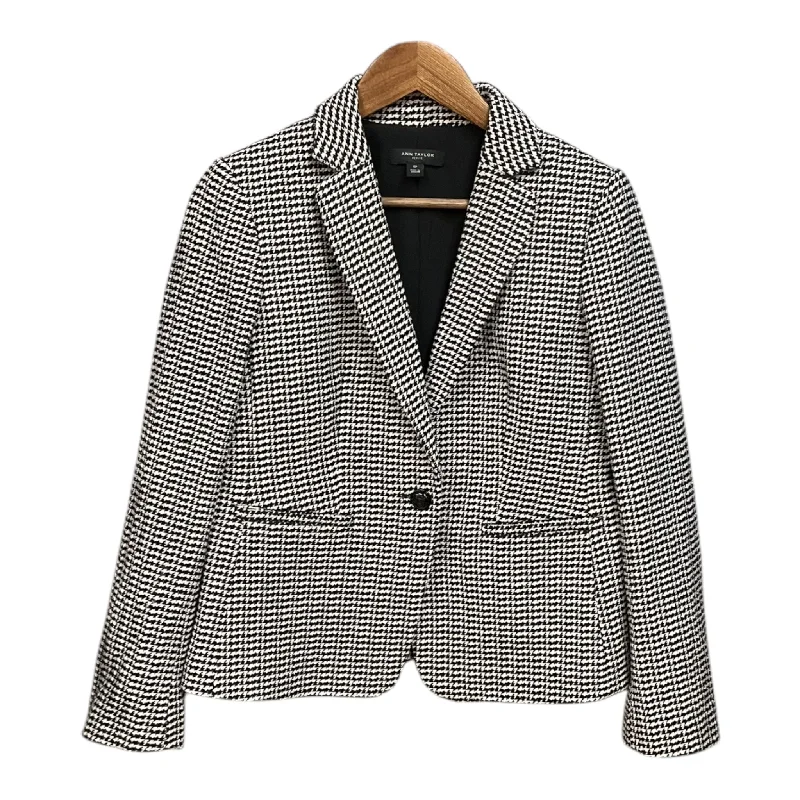 Blazer By Ann Taylor In Black & White, Size: M Women's Daily Blazer