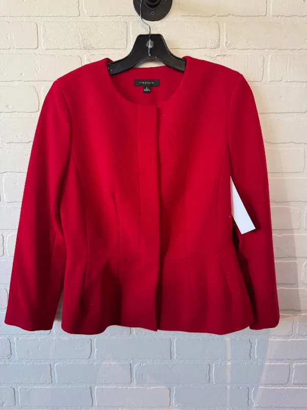 Blazer By Ann Taylor In Red, Size: M Women's Vintage Jacket