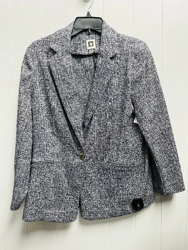 Blazer By Anne Klein In Blue, Size: L Women's Handmade Blazer