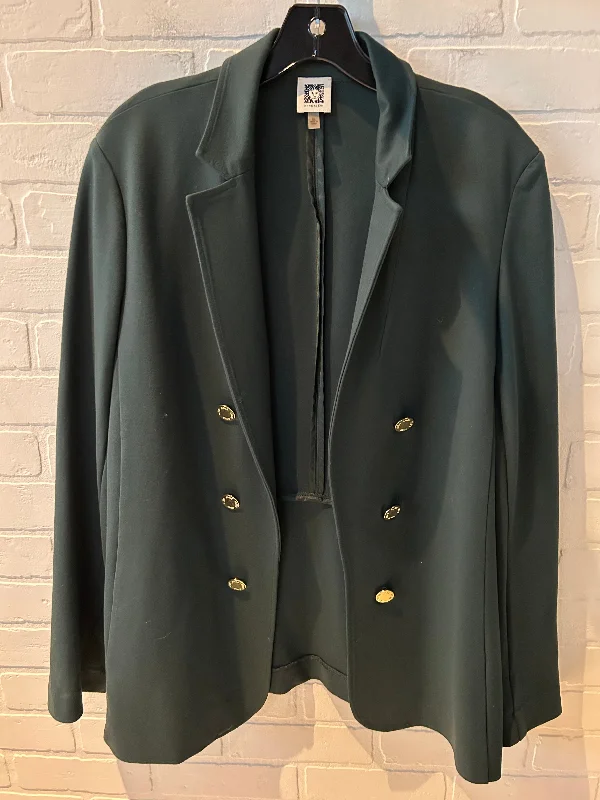 Blazer By Anne Klein In Green, Size: Xl Women's Boutique Suit