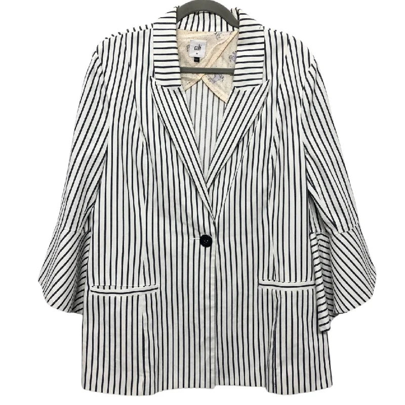 Blazer By Cabi In Striped Pattern, Size: 12 Women's Print Jacket