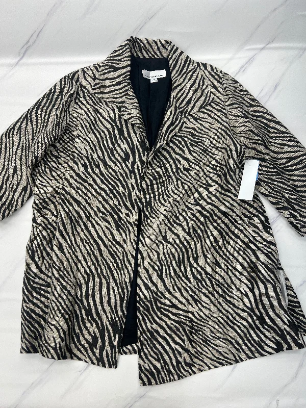 Blazer By Caroline Rose In Zebra Print, Size: Xl Women's Boutique Suit