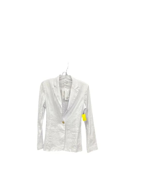 Blazer By Evereve In White, Size: Xs Cotton Blend Blazer