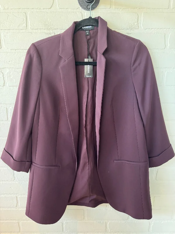 Blazer By Express In Purple, Size: S Women's Fashion Blazer