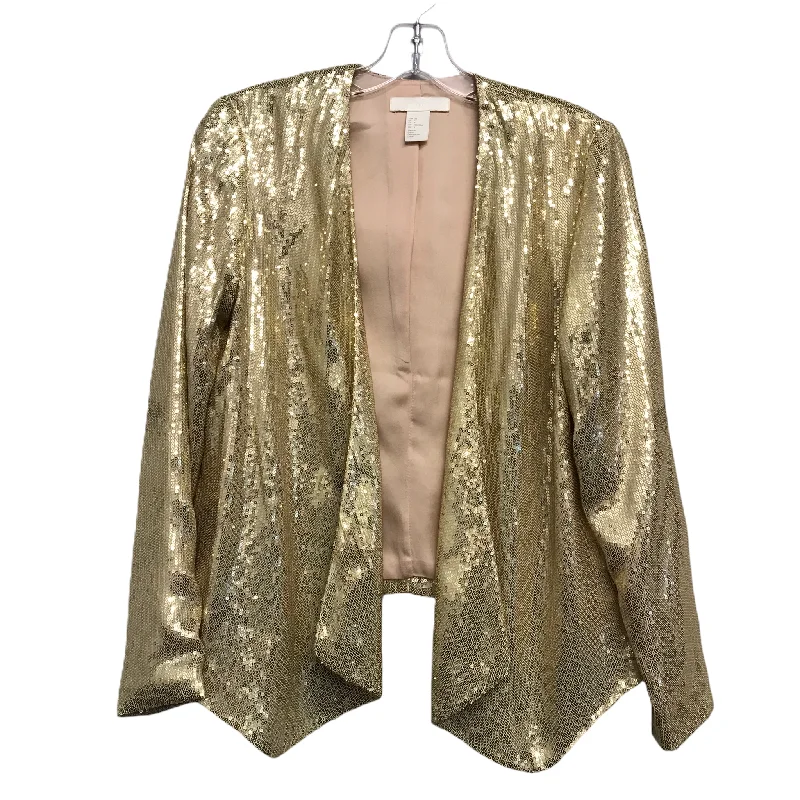 Blazer By H&m In Gold, Size: S Women's Trendy Blazer