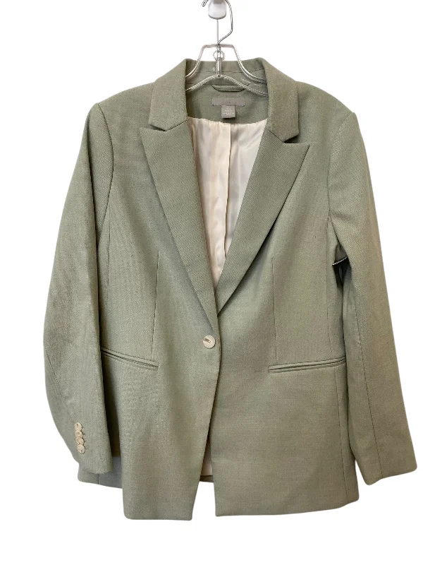 Blazer By H&m In Green, Size: L Women's Trendy Jacket