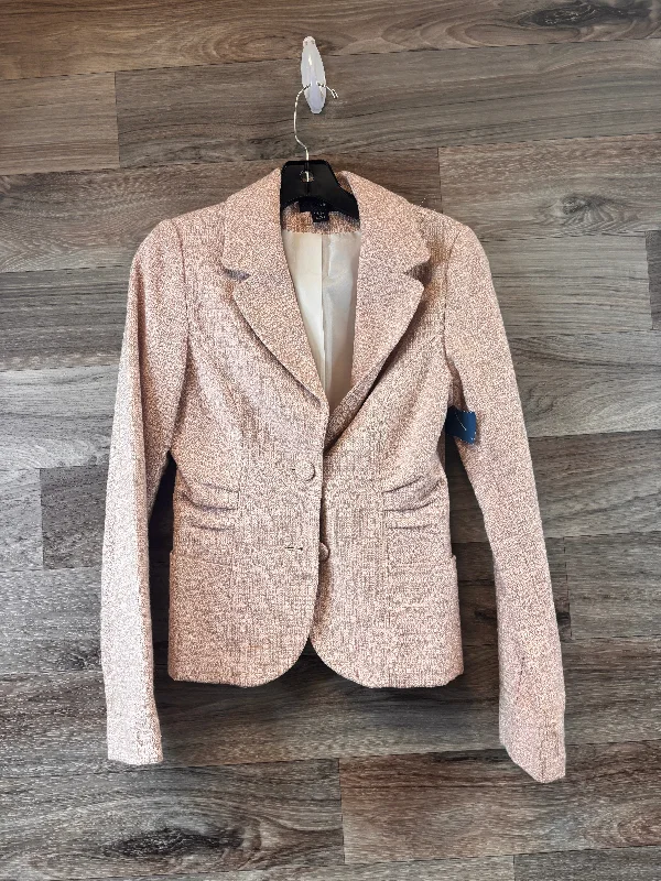 Blazer By H&m In Peach, Size: S Women's Simple Blazer