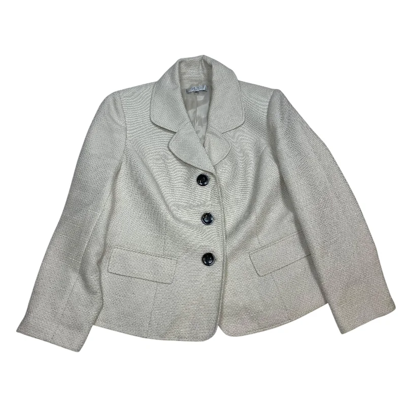 Blazer By Kasper In Cream, Size: 14 Women's Travel Jacket