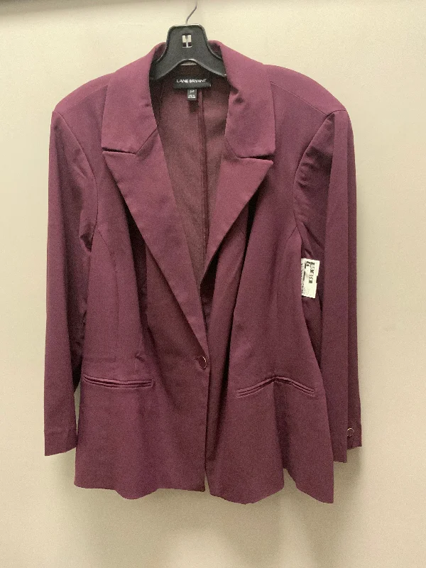 Blazer By Lane Bryant In Purple, Size: 3x Women's Luxurious Jacket