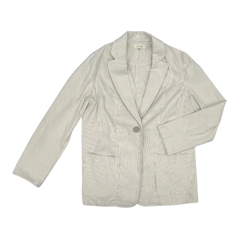 Blazer By Max Studio In Cream, Size:L Women's Short Blazer