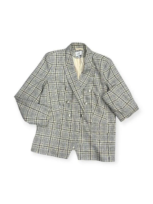 Blazer By Nine West In Plaid Pattern, Size: L New Women's Blazer