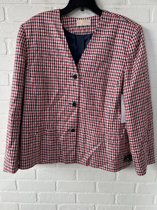 Blazer By Pendleton In Blue & Red & White, Size: 1x Women's Vacation Suit