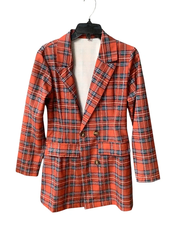 Blazer By Shein In Plaid Pattern, Size: S Women's Luxurious Jacket