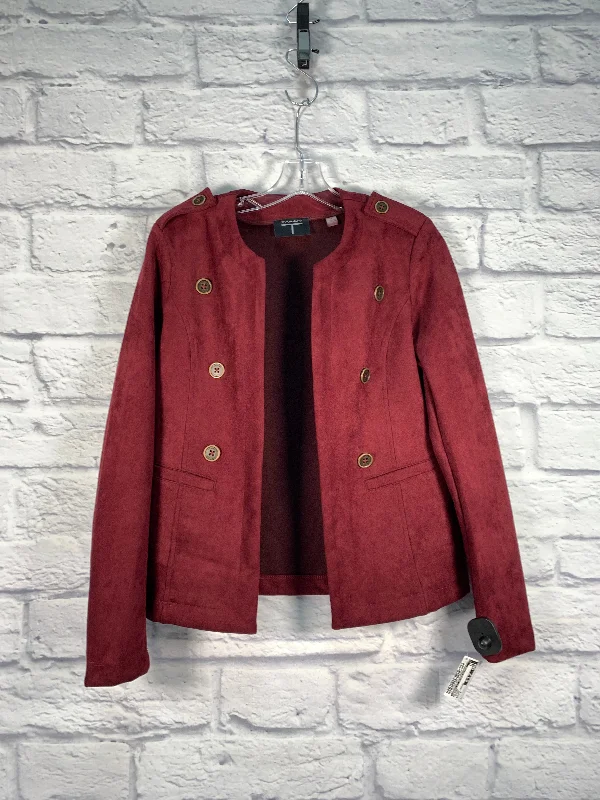 Blazer By Tahari By Arthur Levine In Maroon, Size: 4 Women's Solid Blazer