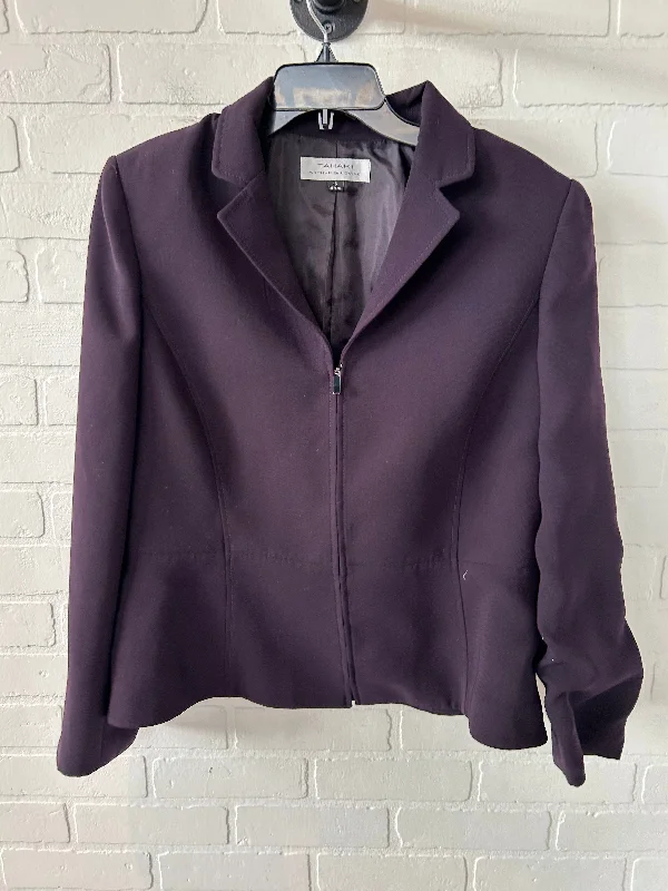 Blazer By Tahari By Arthur Levine In Purple, Size: Xl Women's Lightweight Blazer