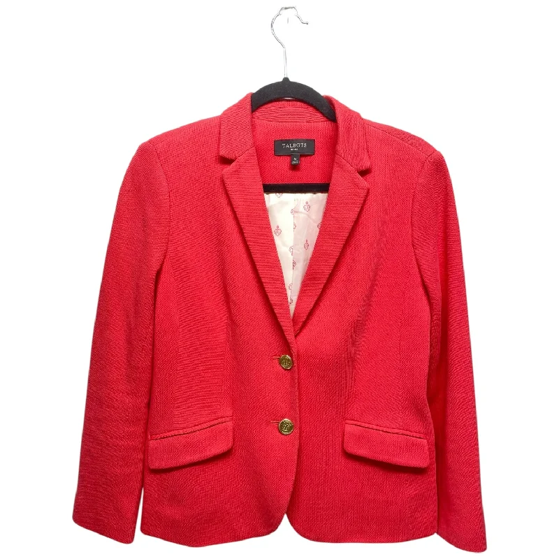 Blazer By Talbots In Coral, Size: 8 Slimming Women's Blazer