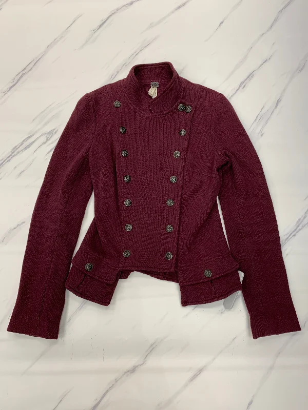 Blazer By We The Free In Maroon, Size: 6 Winter Women's Blazer