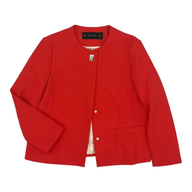 Blazer By Zara Basic In Red, Size:M Women's Warm Suit