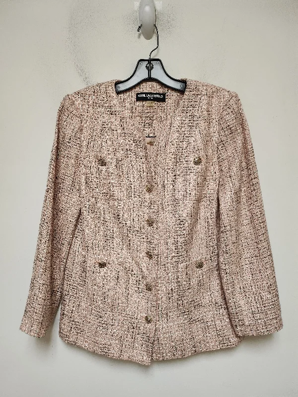 Blazer Designer By Karl Lagerfeld In Pink, Size: M Women's Lightweight Blazer