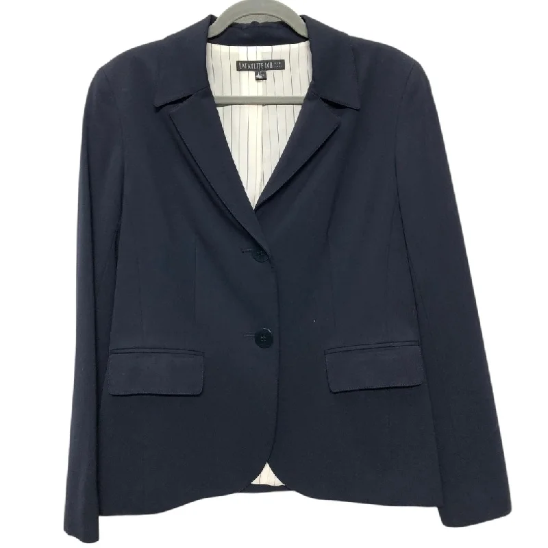 Blazer Designer By Lafayette 148 In Navy, Size: 6 Women's Denim Suit