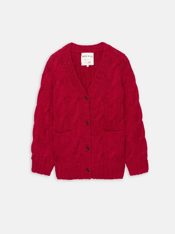 Marni Cardigan in Alpaca Print Jacquard Patchwork