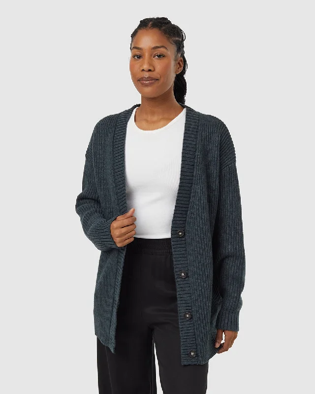 Highline Oversized Button Cardigan Fitted Slim Tailored