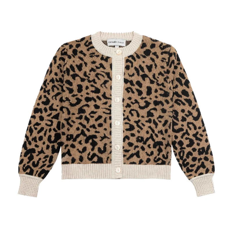 Leopard Print Cotton Cardigan Nylon Fabric Polyester Fabric Spandex Fabric