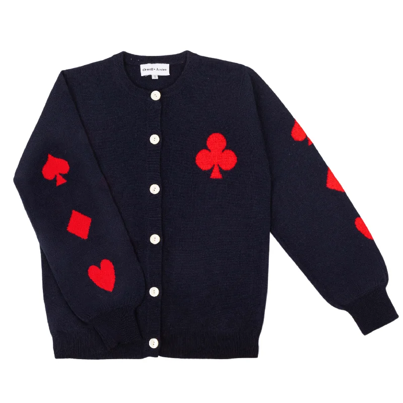 Poker Cashmere Blend Cardigan - PRE ORDER Slim Fit Regular Fit Oversized