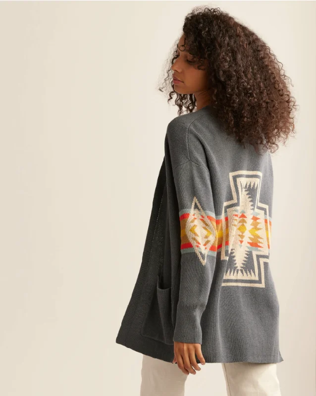 Sierra Springs Cardigan<br>Blue Multi Harding Patchwork Embroidered Appliqued