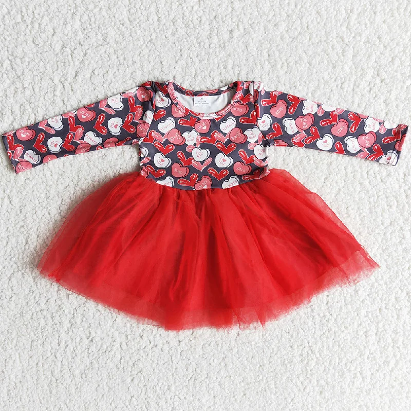 Valentine's Day Baby Girls Dress Long Sleeve Love Dresses 6 A26-19 Tunics Favorite customer