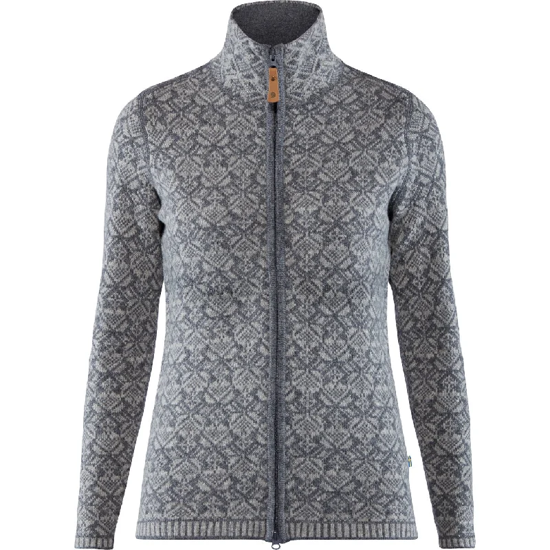 W's Snow Cardigan Houndstooth Herringbone Solid