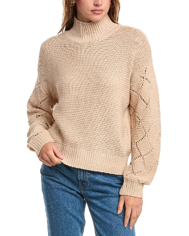 525 America Talia Diamond Stitch Pullover Long Sleeve Pullover