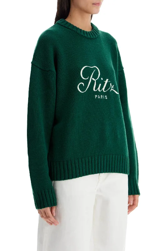 Cashmere Pullover With Ritz Paris Frame Wide Sleeve Pullover