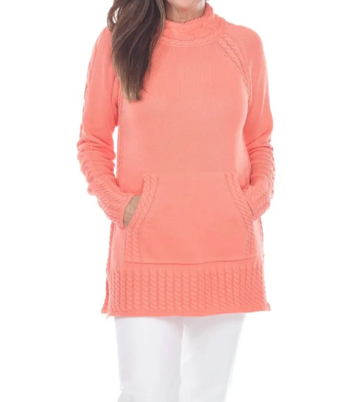 Dream Bird Pullover In Blush Cable Knit Chunky