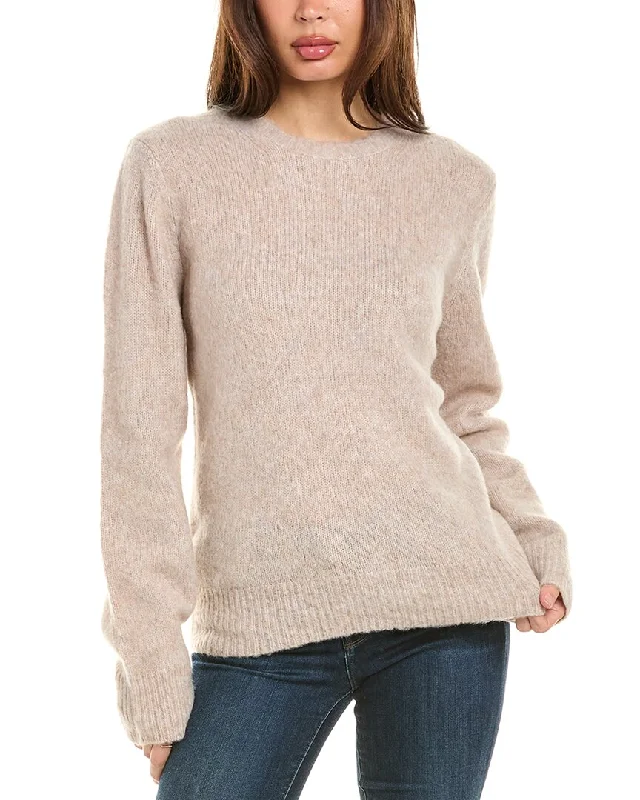 Helmut Lang Slash Wool-Blend Pullover Wide Sleeve Pullover