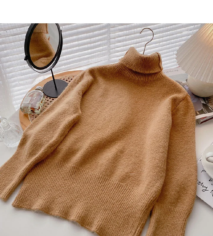 Korean version lazy temperament thin loose Pullover long sleeve top  5932 Chunky Knit Pullover