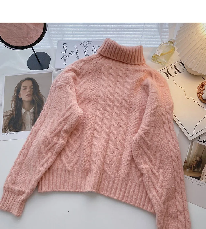 Korean version sweet foreign style age reducing loose Pullover Top  5988 Deep Neck Pullover