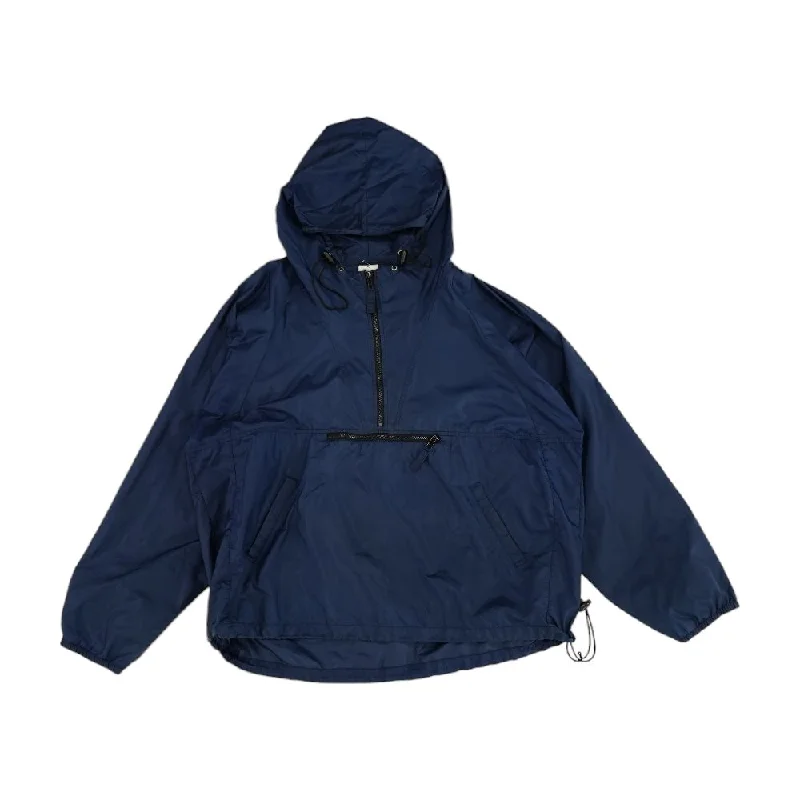 Navy Solid 1/4 Zip Pullover Oblong Neck Pullover