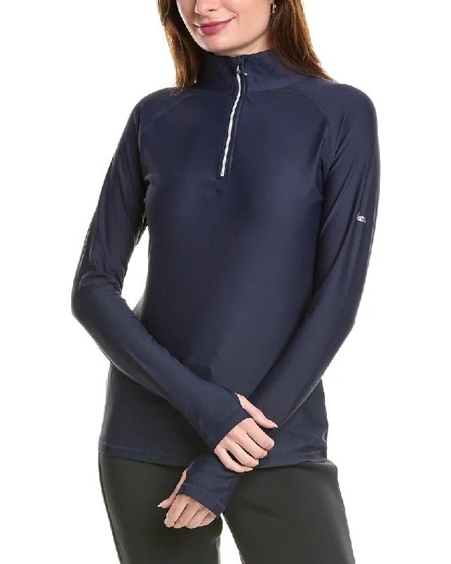 SKEA Annie Solid Zip Neck Pullover Deep Neck Pullover