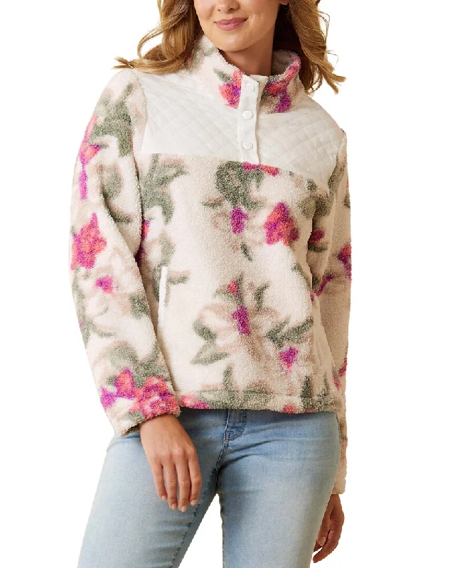 Tommy Bahama Beachway Blooms Hybrid 1/4-Snap Pullover Over Sleeve Pullover