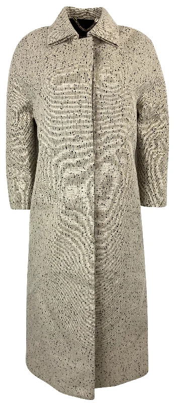 Altuzarra Sequined Tweed Coat in Natural Nylon Polyester Spandex