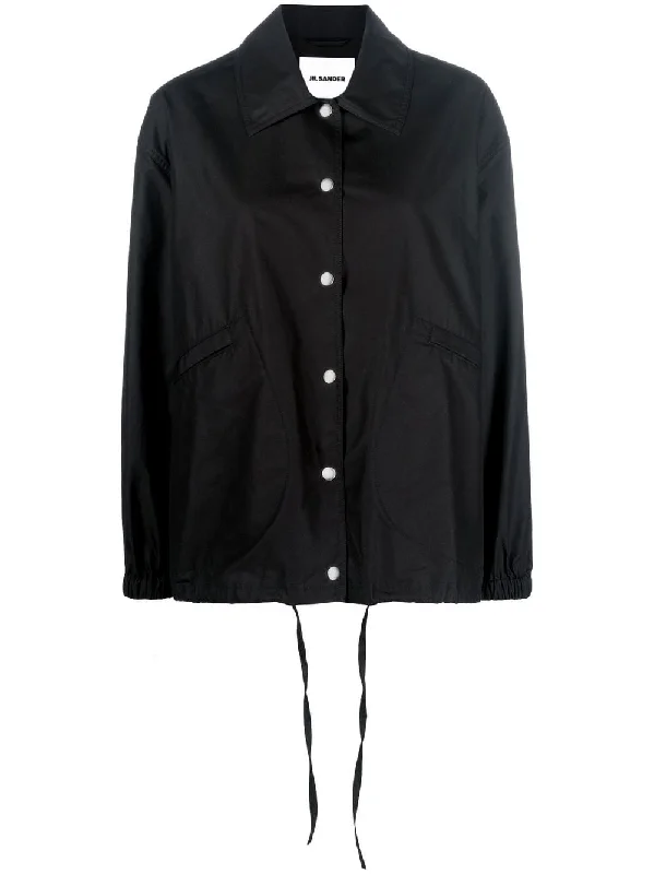 Jil Sander Capsule Coats Black Turtleneck Jacket Crew Neck Jacket V-Neck Jacket